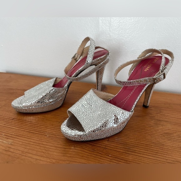 Rare Kate Spade Sparkly Heels with Pink Sole - Picture 2 of 5